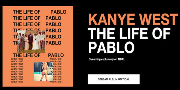 Kanye West album the life of pablo