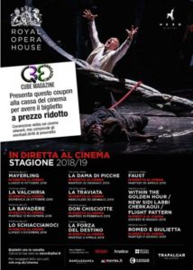 Royal Opera House al cinema stagione 2018-2019 sconto biglietti